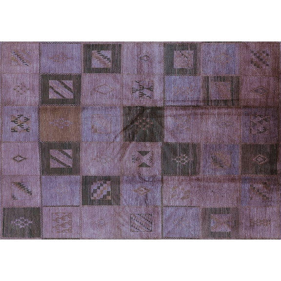 Ahgly Company Machine Washable Indoor Rectangle Persian Turquoise Blue Bohemian Area Rugs, 5' x 7'