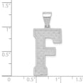 thumbnail image 4 of Pendentif Charme Collier Monogramme Initiale Lettre F en Argent Sterling 925, 4 of 8