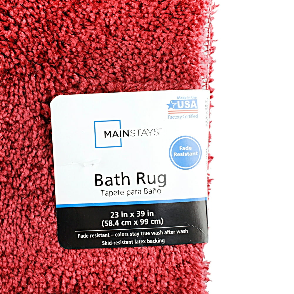 Mainstays Performance Nylon Bath Rug, Red Sedona, 23" x 39"