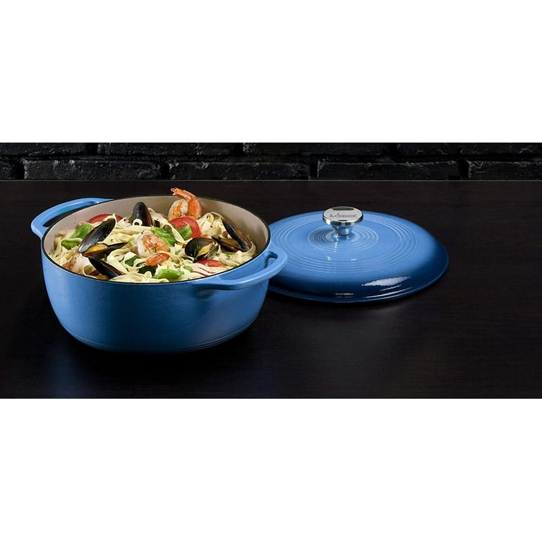 Enameled Dutch Oven With Lid Set Of 2, 8 Ounce Double Cast Iron Lodge Dutch  Oven