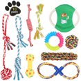thumbnail image 2 of Dog Toys 10-Piece Dog Chew Toys - Rubber Balls, Rope & Squeaky Toys For Puppies Indestructible Dog Toy Bundle For Small Dogs 2 of 14