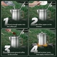 thumbnail image 5 of Cafetera de Acero Inoxidable con 90 Filtros para 9 Tazas, Ideal para Acampar en Casa o en el Jardín., 5 of 5