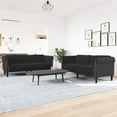 thumbnail image 1 of vidaXL 2 Piece Sofa Set Black Velvet, 1 of 5
