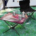 thumbnail image 4 of BZSMCE Camping Tables Simple Folding Table Pink Fox with Glowing Eyes Pattern Size:23.6*15.7in, 4 of 7