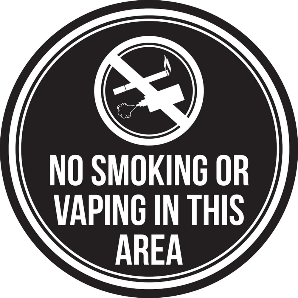 No Smoking Or Vaping in This Area Black and White Business Commercial
