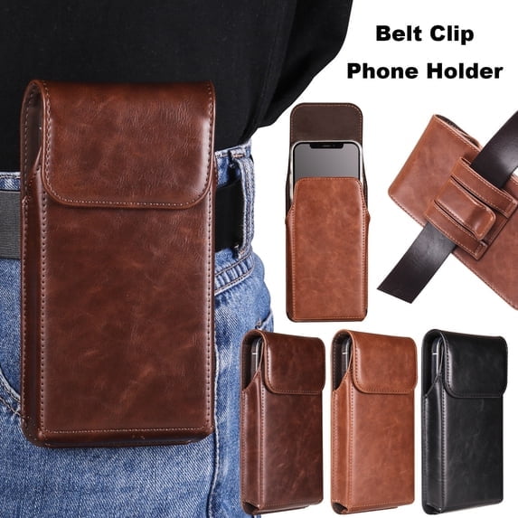 1 Pack Universal Magnetic Closure Phone Belt Holster With Clip & Loop Outdoor Hiking Camping Smartphone Waist Pouch Holder Multi Colors Available