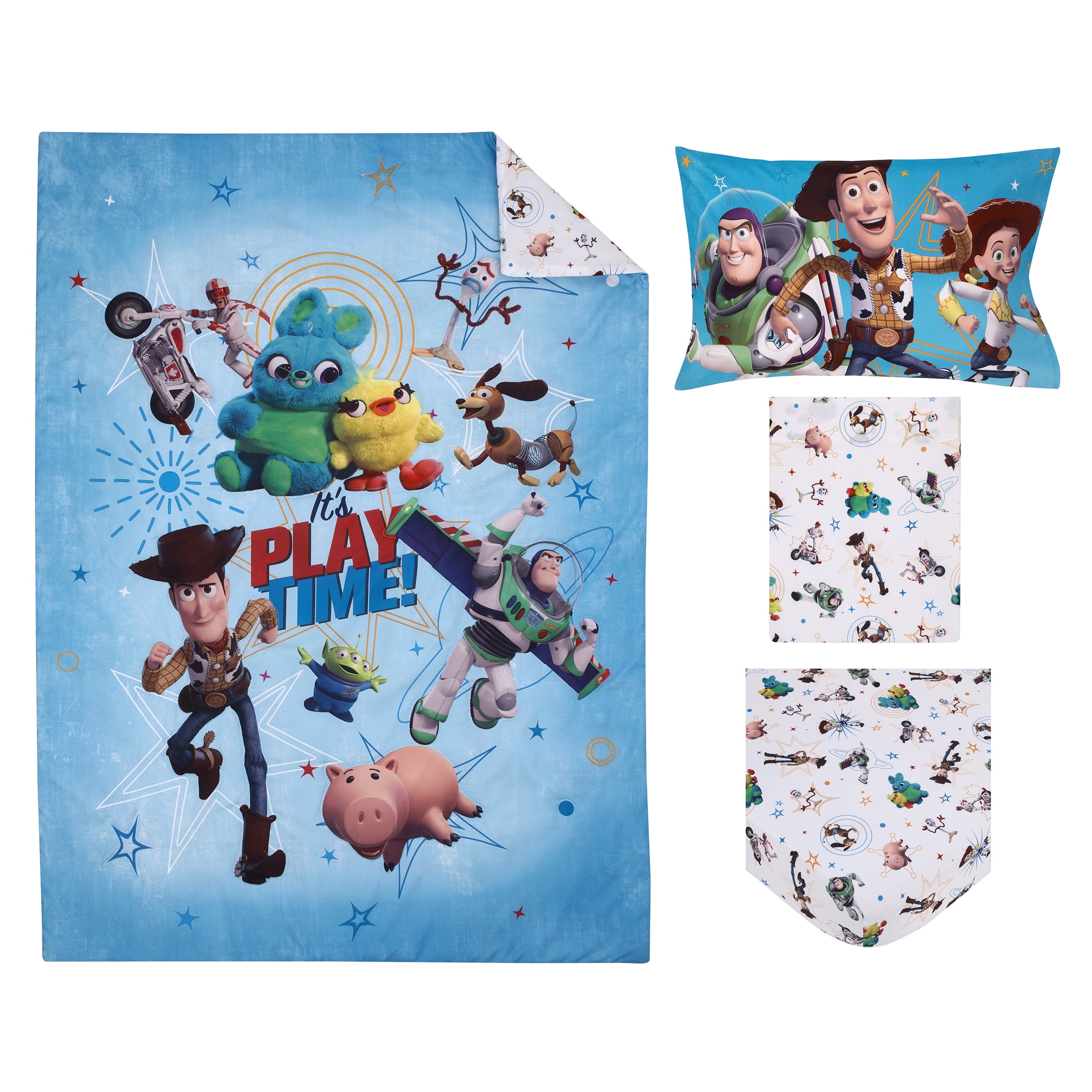 Disney Toy Story It's Play Time 4 Piece Toddler Bed Set