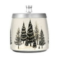thumbnail image 7 of Yayeee Ashtray with Lid for Cigarette Smokeless Stainless Steel Home Ash Holder, Hand Drawn Christmas Trees, 7 of 7