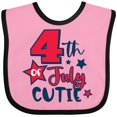 thumbnail image 3 of Inktastic 4th of July Cutie with Stars Boys or Girls Baby Bib, 3 of 4