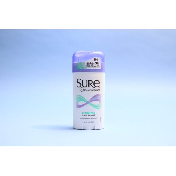 Sure Deodorant 2.6oz Invisible Solid Unscented (3 Pack)_