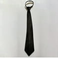 thumbnail image 2 of Cravate Zippée en Polyester Noir Uni pour Hommes, Fermeture Éclair Lisse, 2 of 4
