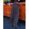 thumbnail image 5 of Women's Parachute Pants Baggy Elasitc Waist Relaxed Y2K Track Pant Trousers, 5 of 13