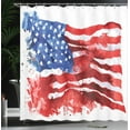 thumbnail image 4 of Ambesonne Watercolor Shower Curtain, Digital Graffiti, 69"Wx70"L, Red Blue, 4 of 5