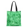 thumbnail image 1 of NUDECOR Canvas Tote Bag Create Beautiful Green Colour Marble Modern Creative Liquid Reusable Shoulder Grocery Shopping Bags Handbag, 1 of 1