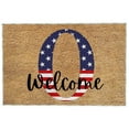 thumbnail image 2 of Patriotic Door Mat 60 x 40 cm, Crystal Velvet Welcome Outdoor/Indoor Entryway Rug, Non-Slip PVC Backing, Washable, Leak-Proof, 2 of 2