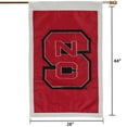 thumbnail image 2 of North Carolina State Wolfpack 28'' x 44'' Red Team Logo Applique Flag, 2 of 2