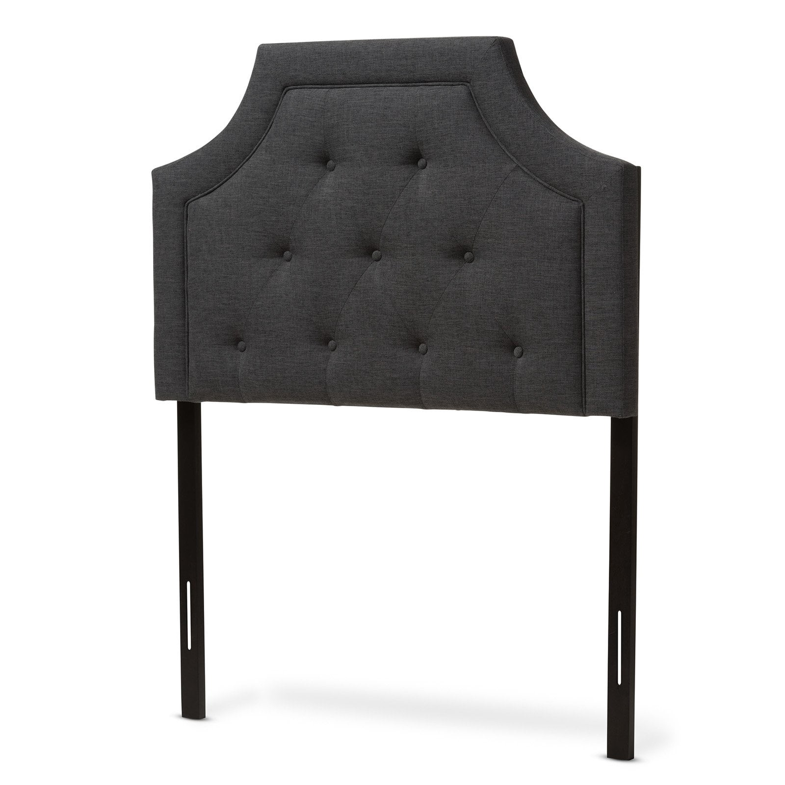 Baxton Studio Mars Modern and Contemporary Dark Grey Fabric Twin Size Headboard,Wholesale Interiors