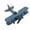 Blue, variant on Wrought Iron Airplane Statue, <span Style="background:red"></span> Gift For Aviation Lovers, Stylish Retro Home  Office Accent