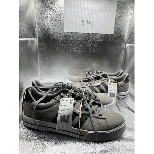 Adi - das Daily Two pairs 3.0 Skateboarding Grey Black White FW3270 Sizes 11.5 /11