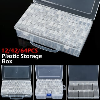 24 Pcs Small Bead Organizer Bead Case Storage Organizer Diamond Art  Containers Accessory Storage with 2 Pcs Hinged Lid