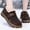 Coffee, variant on Women Slip On Winter Boots Insulated Warm Comfortable Flat Sole Non Slip Traction Outdoor Casual Shoes