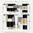 thumbnail image 6 of Beige Kitchen Window Curtains Valance and Tier Set 36 Inch, Black Grey White Modern Rod Pocket Short Tier Curtain for Bathroom, Abstract Art Small Cafe Drapes for Decor, 6 of 6