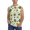 thumbnail image 1 of Fotbe Green Avocado Men's Camiseta sin Mangas Estampada para Hombres, Playera Casual para Gimnasio, Entrenamiento, Playa-Large, 1 of 7