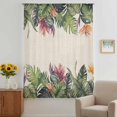 thumbnail image 3 of Palm Leaves Sheer Curtains 54 Inches Long, Summer Botanical Tropical Plants Rustic Light Filering Curtains, Breathable Simi Curtain Privacy Drapes for Kitchen Bathroom Nursery Small Window Treatment, 3 of 9