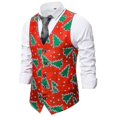 thumbnail image 3 of Chalecos navideños estampados para hombre Chalecos sin mangas estampados Yw1, 3 of 5