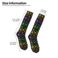 thumbnail image 5 of Balery Mardi Gra Geometric Fun Novelty Socks Men'S Women'S Crew Socks Funny Crazy Novelty Socks Quirky And Cool Socks, 5 of 9