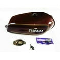 thumbnail image 1 of Petrol Fuel Gas Tank Steel Maroon With Chrome LID Cap YAMAHA RX100 RX125, 1 of 3