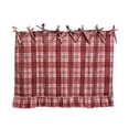 thumbnail image 2 of Handmade Oven Skirts, Oven Skirt Curtain Cover, Heat-Resistant Fabric, Adjustable Fit, Decorative Cabinet Dish Washer Hidden Curtains, Rustic Country Style for Stove, Washer,30"x21.5", B-Cherry, 2 of 9