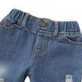 thumbnail image 3 of Baby Girl Clothes Floral Blouse + Denim Trousers Ruffled Short-Sleeved Girl Jeans Girl Suit L, 3 of 15
