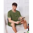 thumbnail image 3 of EKOUAER Men's Pajamas Set Soft Sleepwear lightweight 2 Piece Shorts Set Casual Loungewear, 3 of 6