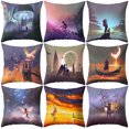 thumbnail image 3 of Zeus Fancy Sun Moon Star Music Pattern Pillow Cover Cushion Case Couch Car Bed Decor, 3 of 7