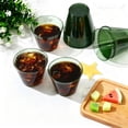thumbnail image 2 of Gogcaro 9 oz Clear Plastic Cups Green Plastic Disposable Cups for Cocktail 50 Pack Fancy Cocktail Cup for Party Stemless Wine Glasses for Mother's Day Party Wedding Graduation Birthday, 2 of 7