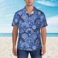 thumbnail image 2 of Disketp Blue Mandala Harmony Hawaiian Shirts for Men,Mens Casual Short Sleeve Button Down Shirts Beach Shirt,Medium, 2 of 7