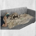thumbnail image 6 of Wedding Soft Flannel Fleece Throw Blanket, Vintage Silhouette Frames Married Couple French Style Design Happiness, Cozy Plush for Indoor and Outdoor Use, 50" x 70", Pale Pink Dark Brown, by Ambesonne, 6 of 6
