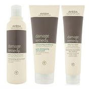 Aveda Damage Remedy Shampoo 8.5oz & Conditioner 6.7oz & Daily Hair Repair 3.4OZ