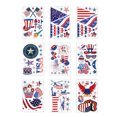 thumbnail image 1 of Vinilos decorativos para puertas de cristal con bandera americana., 1 of 5