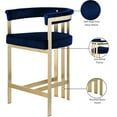 thumbnail image 2 of Meridian Furniture Marcello Navy Velvet Counter Stool (Set of 2), 2 of 7