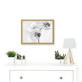 thumbnail image 2 of Orchid Flower Black White A4 Artwork Framed Wall Art Print, 2 of 4