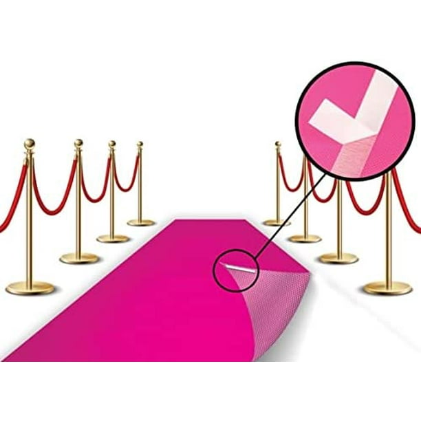 Red Carpet Floor Runner Party Decoration Fabric 100 GSM (Pink, 2X15