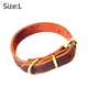 thumbnail image 2 of Collar de piel de vaca, collar para mascotas, hebilla de latón, collar de perro de piel de Caballo Loco, correa para el cuello de piel de vaca, 2 of 5