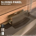 thumbnail image 2 of Frameless Sliding Shower Door 58-60 in. W x 76 in. H, Clear 5/16" Tempered Glass with Brushed Nickel Finish, Silent Smooth-Gliding Mechanism for Bathroom Privacy, 2 of 9
