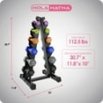 thumbnail image 3 of HolaHatha 3, 5, 8, 10, 12 & 15 Pound Neoprene Dumbbell Weight Set with Rack, 3 of 10