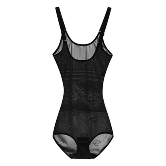 Tachiuwa Women Bodysuit Shapewear Full Body Waist Girdle Tank Tops Black M