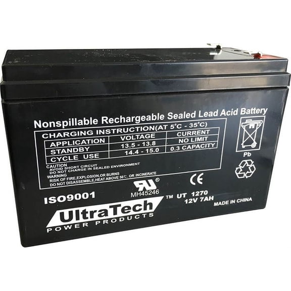 Ultratech Power Products UT 1270 12V 7Ah Sealed Lead Acid Alarm Battery