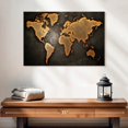 thumbnail image 2 of Elephant Stock Copper World Map Wall Art - Horizontal Canvas Wall Art - Living Room Wall Decor - Map Canvas - Brown And Black Decor - 24" x 16", 2 of 4