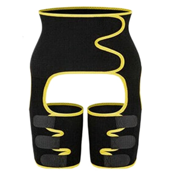 YIGSECU Women 3-In-1 Waist Thigh Trimmer Body Shaper High Waist Butt Lifter Adjustable Slimming Support Hips Belt